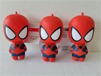 3 Marvel Spider-man ornaments 4in