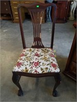 Antique Mahogany Upholstered Chair