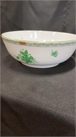Herend Chinese Bouquet Green, Large Fruit Bowl, 11