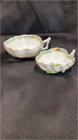 Herend Chinese Bouquet Green, Deep leaf bowls (2),