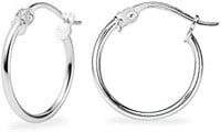 Medium Size Silver Hoop Earrings