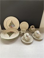 (12) pieces Holiday Themed China