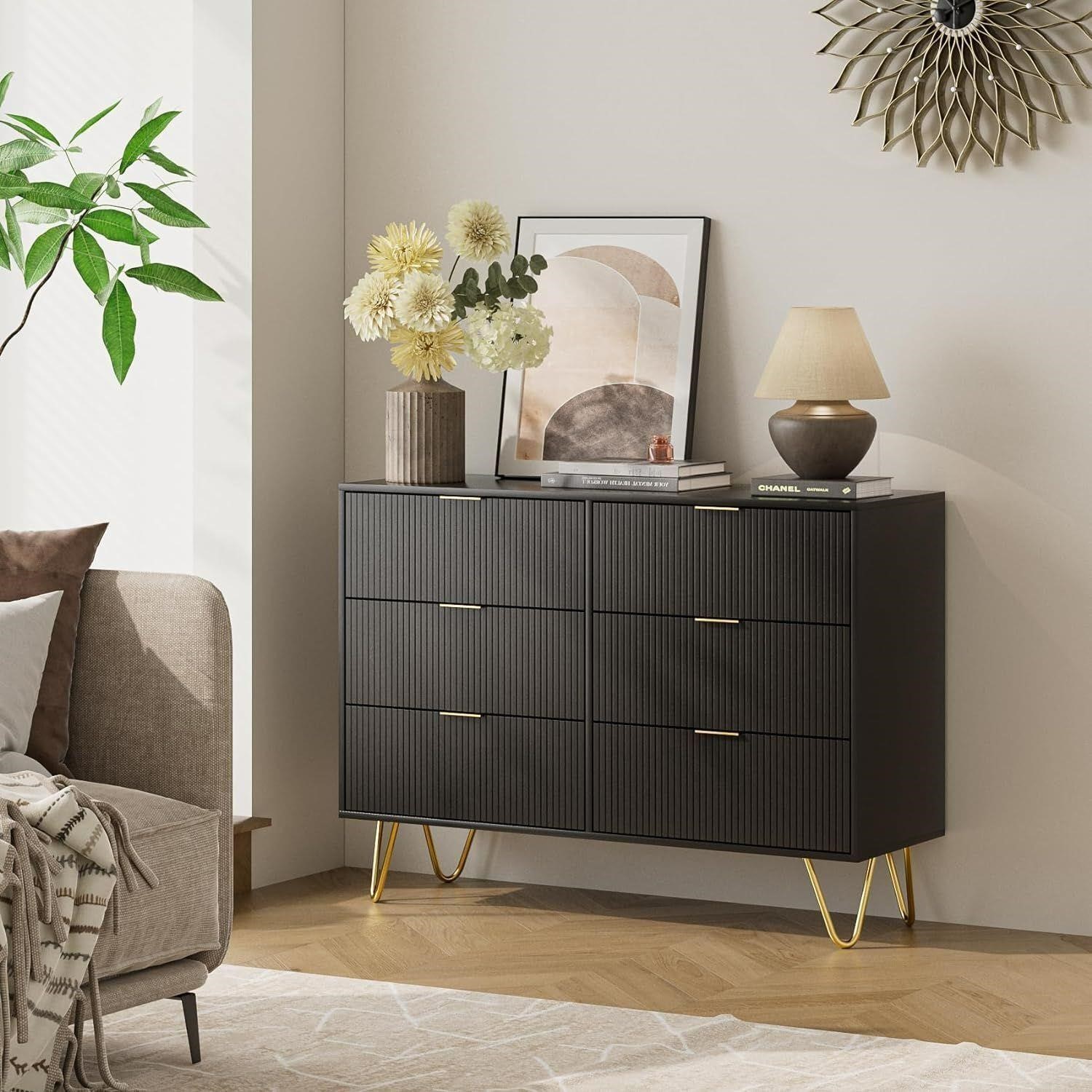 6 Drawer Dresser, Modern Drawer Chest