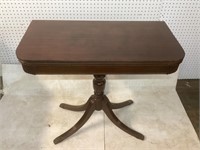 WOODEN FLIP TOP CARD TABLE