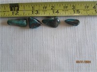 Turquoise 4 Pieces Different Shapes & Sizes