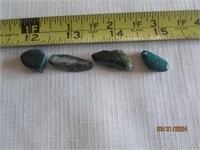 Turquoise 4 Pieces Different Shapes & Sizes