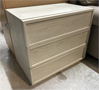 Gray Wash 3-Drawer Nightstand