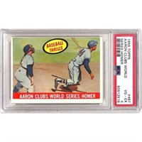 1959 Topps Hank Aaron Baseball Thrills Psa 4