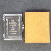 Miniature Book "The Inaugural Address of John F K