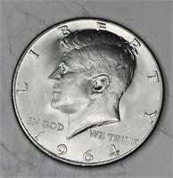 1964 BU Kennedy Half Dollar