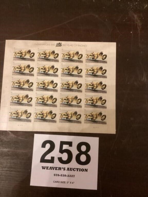 20 $.30 Indianapolis 500 postage stamps