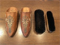 Decorative Leather Shoe Brush Holders