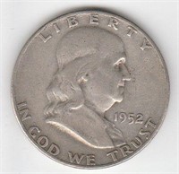 US 1952 D 90% Franklin 1/2 Dollar