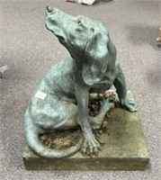 William Beckwith Signed Bronze Dog Statue