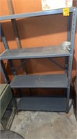 METAL SHELVING UNIT, TRASH CAN WITH LID