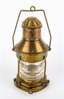 Antique Maritime Brass Ships Anchor Lantern