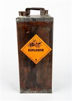 Vintage Explosive Materials Copper 10 Quart Can