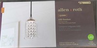 Allen+Roth Quinn Clear Glass Cylinder LED Light