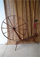 Ca. 1820 Shenandoah Valley 46" great wool spinning