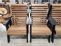 (2) Brown/Black Poly Chairs