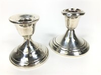 2 Weighted Sterling Silver Candle Holders