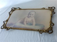 CROWN NOVELTY GOLD PLATED CANTELON CHILD PICTURE