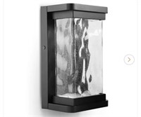 Lutec 1-light black integrated LED outdoor sconce