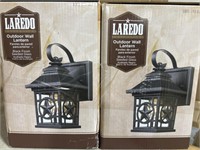 Lot of (2) Laredo Outdoor Wall Light Fixture with