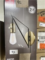 Lot of (2) Globe Exeter Plug-in Wall Sconce -