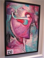 Framed Paint on Canvas, Signed Posey 25.5"x37"