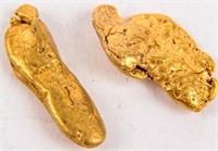 Coin 2 Natural Gold Nuggets 1.8 DWT