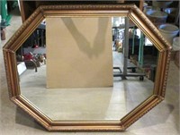 Large Gold Framed Octagon Wall Mirror