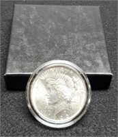 1922 Peace Silver Dollar AU In Capsule & Case