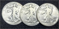 (3) W. Liberty Half Dollars: 1920-P&S, 1928-S