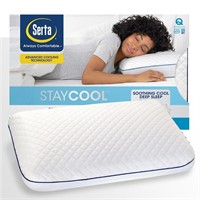 Serta Soothing Cool Gel Pillow, White, King $66