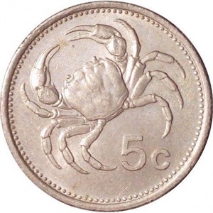 Malta 5 cents, 1986