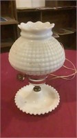 Vintage Small Milk Glass Lamp