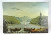 Painting: 19th c. River Landscape