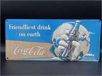 Coca-Cola Metal Sign 18” x 8”