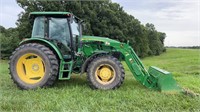 2016 John Deere 6130D Tractor w/ H310 Loader, FWA