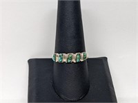 .925 Sterling Silver Turquoise Band