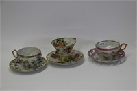 LOT OF 3 TEA CUPS AND SAUCERS