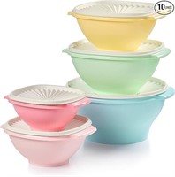 Tupperware Heritage Collection 5 Bowls,5 Lids 10pc