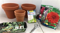 Garden Pots and Flower Seeds