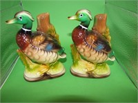 2 Duck Figurines Made in Japan 6&1/4"