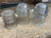 3 Glass Insulators
