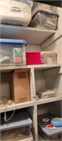 CLOSET SIDE FILLED WITH SEWING GOODIES
