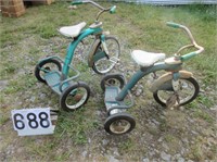 2 Vintage Tricycles