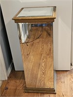 Mid Century Modern Beveled Mirror Pedestal Stand