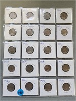 20 Buffalo nickels; all teen years. Buyer must con